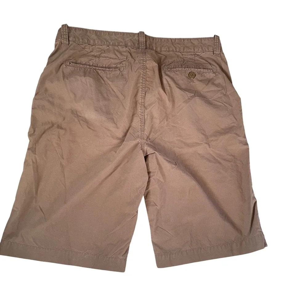 Original Penguin Men Flat‎ Front Shorts 36 Brown Casual Classic Golf Bermuda